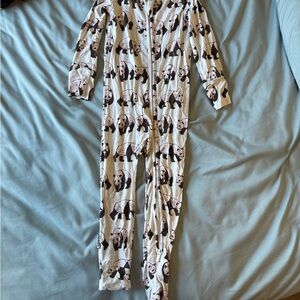 Dreamiere bamboo Panda Print Kids convertible footie